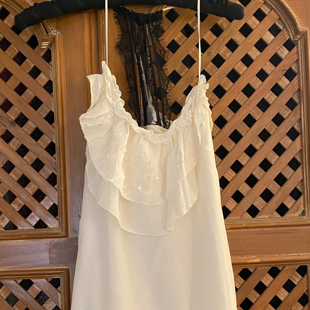 Silk cami with back lace